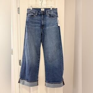 NWT Hudson Cuffed Wide-Leg Jeans “Jolene”
